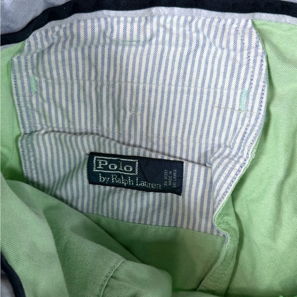 Polo Ralph Lauren 38W 100% Cotton Mint Green Flat Front Shorts